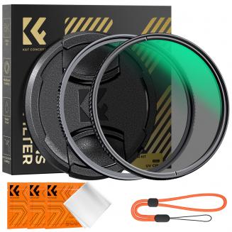 CPL Filter + MCUV Filter + Objektivdeckel + Reinigungtücher 67mm Filterset Nano-Xcel Serie, Polfilter & Ultraviolettfilter die Filter Set  mit 28 Schichten Nanobeschichtung, HD Wasserdicht Kratzfest