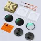 Kit de filtres d'objectif polarisants circulaires 67 mm CPL + MCUV + ND1000 + bouchon d'objectif Protection MCUV Kit de filtres d'objectif à densité neutre avec revêtements 24 couches Série Nano-Dazzle