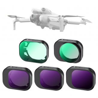K&F Concept UV ND CPL Filter Satz Kompatibel mit DJI Mini 4 Pro, 5 Stück ND16 ND64 ND256 CPL UV Polarizer Neutral Density UV Filter Drohnenobjektiv Zubehör, Mehrschichtige HD Optisches Glas/Gimbal Sicher