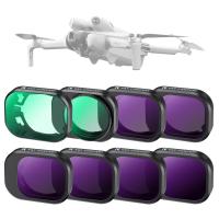 UV CPL ND Filter Set Compatible with DJI Mini 4 Pro, 8 Pack UV CPL ND8 ND16 ND32 ND64 ND128 ND256 Polarizer Neutral Density Drone Lens Filters, Multi Coated HD Optical Glass/Gimbal Safe