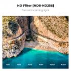 UV CPL ND Filtre Seti DJI Mini 4 Pro ile Uyumlu, 8 Paket UV CPL ND8 ND16 ND32 ND64 ND128 ND256 Polarize Nötr Yoğunluklu Drone Lens Filtreleri, Çok Kaplamalı HD Optik Cam/Gimbal Güvenli