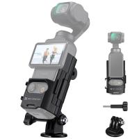 Adaptateur d'extension compatible avec DJI Osmo Pocket 3, cadre de support de montage étendu avec support de griffe froide/trou de vis 1/4", convient au port de caméra d'action
