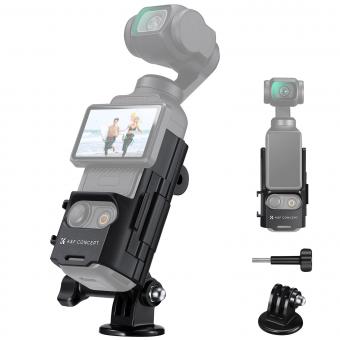 Adaptateur d'extension compatible avec DJI Osmo Pocket 3, cadre de support de montage étendu avec support de griffe froide/trou de vis 1/4", convient au port de caméra d'action