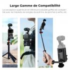 Adaptateur d'extension compatible avec DJI Osmo Pocket 3, cadre de support de montage étendu avec support de griffe froide/trou de vis 1/4", convient au port de caméra d'action