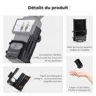 Adaptateur d'extension compatible avec DJI Osmo Pocket 3, cadre de support de montage étendu avec support de griffe froide/trou de vis 1/4", convient au port de caméra d'action