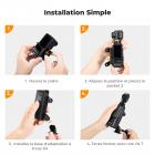 Adaptateur d'extension compatible avec DJI Osmo Pocket 3, cadre de support de montage étendu avec support de griffe froide/trou de vis 1/4", convient au port de caméra d'action