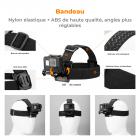 Kit d'accessoires K&F Concept pour GoPro Hero 13/12/11/10/9/8/7/6/5/4/ DJI Osmo Action Series / Pocket 3/2 / Insta360 X4/X3, harnais de poitrine + clip de sac à dos + support de sangle de tête rotatif à 360° et dragonne