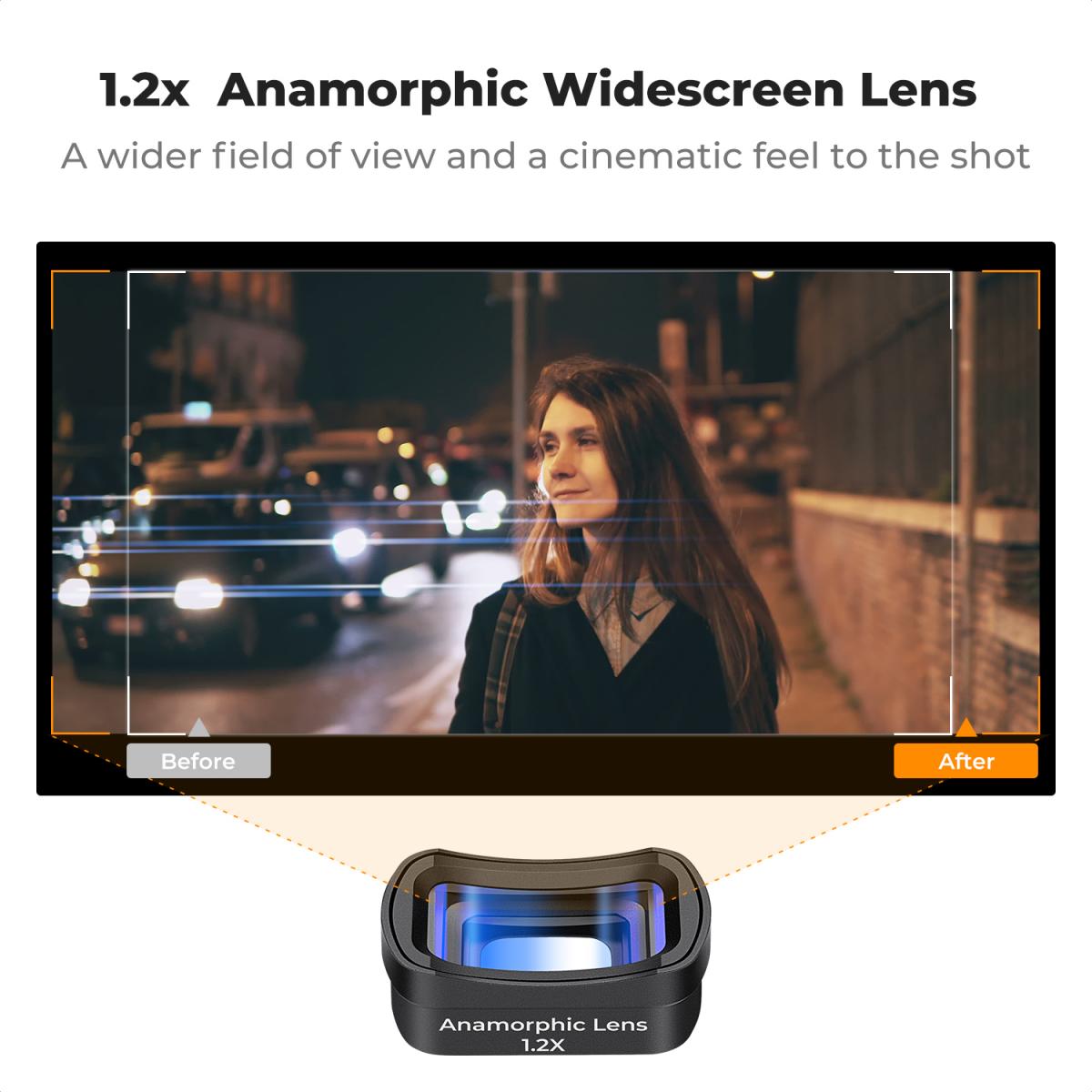 1.2X Anamorphic Lens+10X Macro Lens+Wide-Angle Lens+ND8+ND32+ND128 ...
