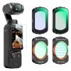DJI Osmo Pocket 3 ile Uyumlu 4 Paket Manyetik Efekt Filtre Seti, Siyah Difüzyon 1/4 + Mavi Çizgi + Işık Kirliliği Azaltma + Yıldız Işığı Filtresi, Sinematik Film Efekti Oluşturun