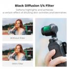 DJI Osmo Pocket 3 ile Uyumlu 4 Paket Manyetik Efekt Filtre Seti, Siyah Difüzyon 1/4 + Mavi Çizgi + Işık Kirliliği Azaltma + Yıldız Işığı Filtresi, Sinematik Film Efekti Oluşturun