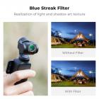 DJI Osmo Pocket 3 ile Uyumlu 4 Paket Manyetik Efekt Filtre Seti, Siyah Difüzyon 1/4 + Mavi Çizgi + Işık Kirliliği Azaltma + Yıldız Işığı Filtresi, Sinematik Film Efekti Oluşturun
