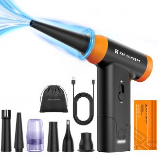 K&F Concept Dépoussiéreur à air comprimé 14 en 1, dépoussiéreur à air comprimé électrique réglable en continu 150 000 tr/min, souffleur d'air réglable et portable pour un nettoyage en profondeur, clavier d'ordinateur, voiture, maison - Remplacez les b