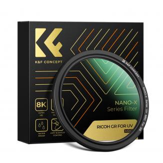 Zestaw filtrów obiektywu Ricoh Mcuv, powłoka HD obiektywu wodoodporna i odporna na zarysowania, z brelokiem *1, naklejka samoprzylepna 3 m *2, żyłka wędkarska *1, ściereczka do czyszczenia odkurzacza *3 do modeli Ricoh GR, seria Nano-X