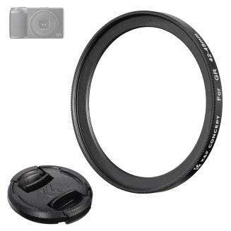 Bague d'adaptation de filtre d'objectif Ricoh 42-49 mm, avec cache d'objectif Kf 49 mm * 1, convient pour le modèle Ricoh Gr, série Nano-X