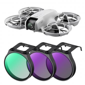 K&F Concept DJI NEO ND & CPL Filter Set, 3 Stück Filter CPL+ ND8+ ND16 Kompatibel mit DJI NEO, Polarisator Neutraldichte Drohne Objektivfilter mit Multi-Beschichtung HD Optical Glas Aluminium