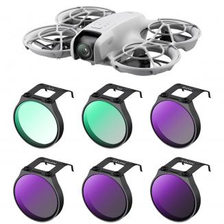 Lot de 6 filtres ND et CPL DJI NEO Done UV+CPL+ND8+ ND16+ ND32+ND64 Filtre polarisant à densité neutre pour objectif de drone, verre optique HD multicouche/cadre en aluminium