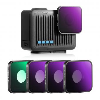 Gopro HERO 4K actionkamera CPL + ND4 + ND8 + ND16 objektivfiltersett nøytral tetthet lyskontroll Polarisatorfilter multibelagt HD optisk glass actionkameratilbehør