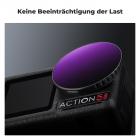 K&F Concept ND Filtersets, Push-in Filter PL, ND8, ND16, ND32, ND64, ND1000 Filter kompatibel mit DJI Osmo Action 5 PRO/Action 4, Polarisierende Neutral Density HD Glass