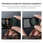 K&F Concept ND Filtersets, Push-in Filter PL, ND8, ND16, ND32, ND64, ND1000 Filter kompatibel mit DJI Osmo Action 5 PRO/Action 4, Polarisierende Neutral Density HD Glass