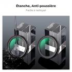 Kit de filtres MCUV pour objectif Fuji X100 avec pare-soleil et bouchons d'objectif, verre optique HD multicouche résistant aux rayures compatible avec Fuji X100, X100F, X100S, X100T, X100V, X100VI (noir)