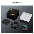 Kit de filtres MCUV pour objectif Fuji X100 avec pare-soleil et bouchons d'objectif, verre optique HD multicouche résistant aux rayures compatible avec Fuji X100, X100F, X100S, X100T, X100V, X100VI (noir)