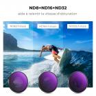 Ensemble de filtres pour caméra d'action CPL+ND8+ND16+ND32, filtre polarisant circulaire polarisant à densité neutre avec revêtement 28 couches compatible avec DJI Osmo Action 4, Osmo Action 5 Pro