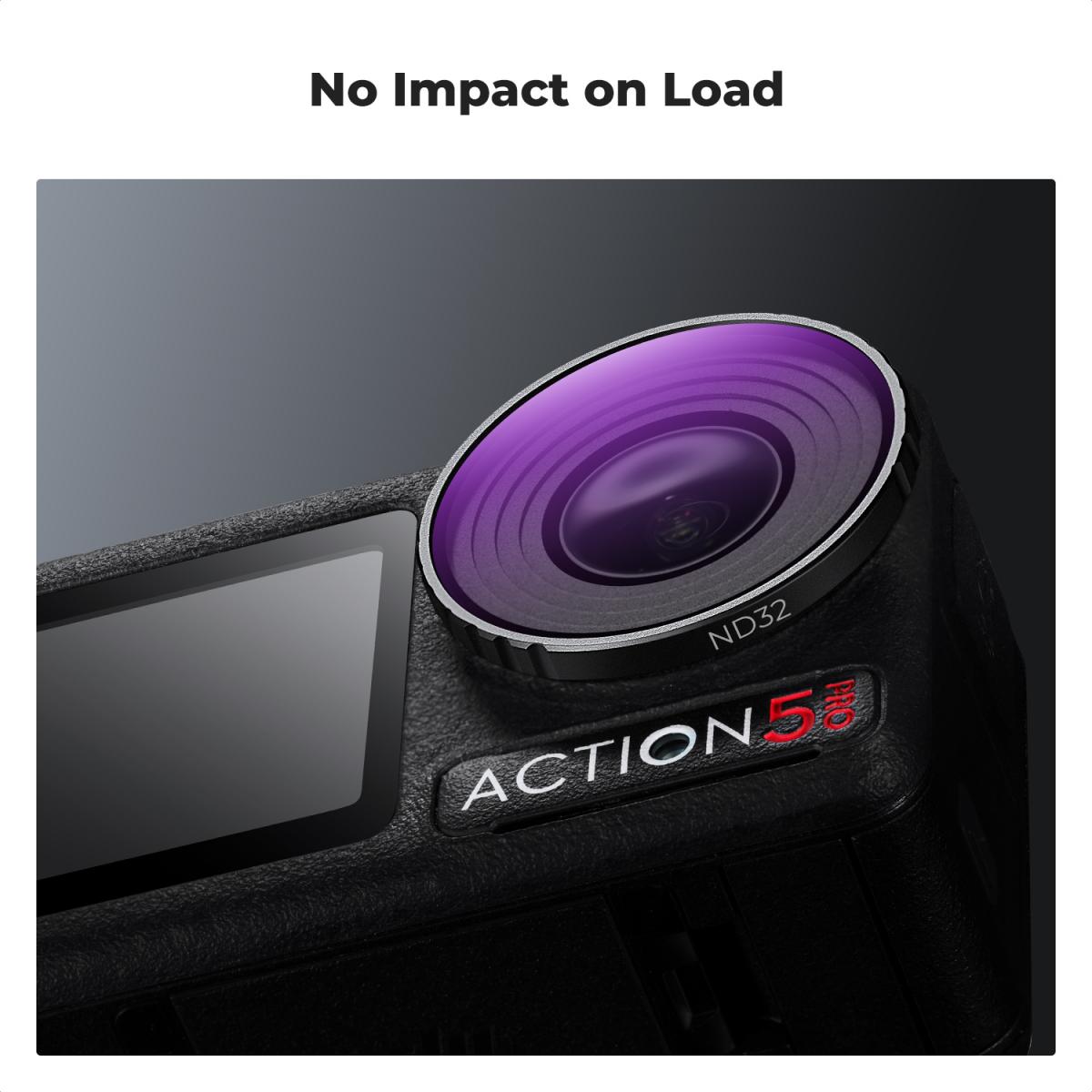 Actionkamerafiltersett CPL+ND8+ND16+ND32+ND64+ND256, sirkulært polariserende filter nøytral tetthet med 28-lags belegg Kompatibel med DJI Osmo Action 4, Osmo Action 5 Pro