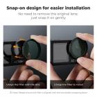 K&F Concept Push-in Fit PL ND-filter kompatibelt med DJI Osmo Action 5 Pro, 6-pakning PL ND8 ND16 ND32 ND64 ND256 polarisasjonsfilter med nøytral tetthet for Osmo Action 4/Osmo Action 3, flerlagsbelagt