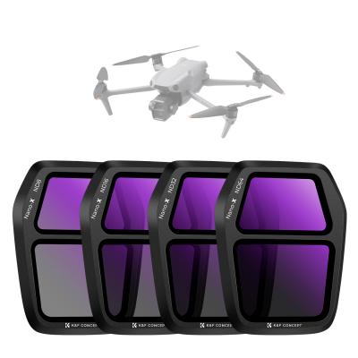 K&F Concept ND Filter Set for DJI Air 3S, 4Pack ND8 ND16 ND32 ND64 Neutral Density Light Reduction Filters, HD Optical Glass/Multi-Coated Drone Accessories