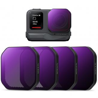 K&F Concept Insta360 Ace Pro 2 ND8&PL+ND16&PL+ND32&PL+ND64&PL Hybrid ND&PL Filter, Neutraldichte Polarisator 2 in 1 Filter optische Glasfilter mit 28 Schichtiger Beschichtung Grüner Antireflexionsfolie für Insta360 Ace Pro 2