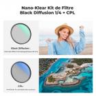 Ensemble de filtres polarisants Black Mist 1/4 + CPL 43 mm, effet cinématographique onirique, 18 revêtements multicouches, série Nano-Klear