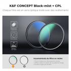 Ensemble de filtres polarisants Black Mist 1/4 + CPL 43 mm, effet cinématographique onirique, 18 revêtements multicouches, série Nano-Klear