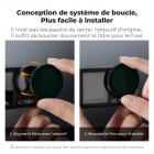 Kit de filtres variables ND2-32 et ND32-512 compatibles avec DJI Osmo Action 5 Pro/Osmo Action 4/Osmo Action 3, installation par encliquetage, pas besoin de retirer le filtre d'origine