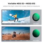 Değişken ND2-32 ve ND32-512 Filtre Kiti DJI Osmo Action 5 Pro/Osmo Action 4/Osmo Action 3 ile uyumludur, Tak-çıkar kurulum, orijinal filtreyi çıkarmanıza gerek yok