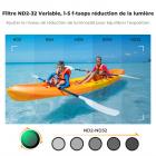 Kit de filtres ND2-32, PL et Black Mist 1/4 compatibles avec DJI Osmo Action 5 Pro/Osmo Action 4/Osmo Action 3, installation par encliquetage, pas besoin de retirer le filtre d'origine