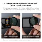 Kit de filtres ND2-32, PL et Black Mist 1/4 compatibles avec DJI Osmo Action 5 Pro/Osmo Action 4/Osmo Action 3, installation par encliquetage, pas besoin de retirer le filtre d'origine