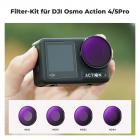 DJI Osmo Action 4 ND Filterkit ND8 + ND16 + ND32 + ND64 4 Pack Optische Glasfilters Met Meerlaagse Coating