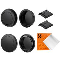 Canon EF Mount Body Cap*2 + Lens Rear Cap*2 + Hot Shoe Cap*2 + Cleaning Cloth*1 for Canon T7 T6 T5 T8i T7i 5D IV/III/II 6D II/I 90D 80D