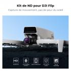 Kit de filtres ND pour DJI Flip, lot de 4 (ND8, ND16, ND32, ND64), filtres d'objectif à densité neutre pour drone, verre optique HD multicouche, accessoires pour drone