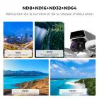 Kit de filtres ND pour DJI Flip, lot de 4 (ND8, ND16, ND32, ND64), filtres d'objectif à densité neutre pour drone, verre optique HD multicouche, accessoires pour drone