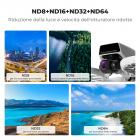 K&F Concept 4 Pezzi Set di ND Filtri per DJI Flip, Filtro Densità Neutra ND8 ND16 ND32 ND64, Vetro Ottico HD Multistrato/Telaio in Alluminio, Drone Lens Accessori