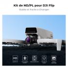 Ensemble de filtres ND/PL compatibles avec DJI Flip, lot de 4 filtres polarisants à densité neutre ND8/PL, ND16/PL, ND32/PL, ND64/PL, pour objectif de drone, verre optique HD multicouches, accessoires pour drone