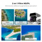 Ensemble de filtres ND/PL compatibles avec DJI Flip, lot de 4 filtres polarisants à densité neutre ND8/PL, ND16/PL, ND32/PL, ND64/PL, pour objectif de drone, verre optique HD multicouches, accessoires pour drone