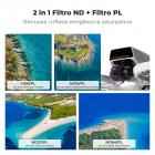 K&F Concept 4 Pezzi 2 in 1 Set di Filtri per DJI Flip, Densità Neutra&Polarizzatore ND&PL, con Filtro ND8&PL ND16&PL ND32&PL ND64&PL, Vetro Ottico HD Multistrato/Telaio in Alluminio, Accessori
