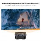 DJI Osmo Pocket 3 1.2X Anamorfik Lens + 10X Makro Lens + Geniş Açı Lens + ND8 + ND32 + ND128 + CPL + Black Mist 1/4, 8 Paket Filtre Seti Manyetik Bağlantı / Çok Kaplamalı / Optik Cam + 6 Adet Kamera Ekran Koruyucu