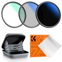 K&F Concept 72mm MCUV+CPL+ND2-400 (1–9 Blendenstufen) Objektivfilter-Set – 18-lagig beschichtetes optisches Glas mit Beutel und Reinigungstuch – Nano-Klear-Serie
