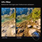 K&F Concept 40,5mm MCUV+CPL+ND2-400 (1–9 Blendenstufen) Objektivfilter-Set – 18-lagig beschichtetes optisches Glas mit Beutel und Reinigungstuch – Nano-Klear-Serie