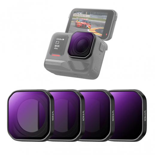 K&F Concept Upgrade-Schraubfilter-Set ND/PL, kompatibel mit Insta360 Ace Pro 2, ND8/PL + ND16/PL + ND32/PL + ND64/PL, Neutraldichte-Polarisationsfilter für Action-Kameras, HD-Optikglas, mehrfachvergütet