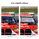 K&F Concept Upgrade Screw on ND/PL Filter Set Compatible with Insta360 Ace Pro 2, ND8/PL+ND16/PL+ND32/PL+ND64/PL, Neutral Density Polarizing Action Camera Accessories, HD Optical Glass Multi-Coated