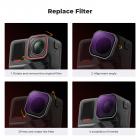 K&F Concept Upgrade Screw on ND/PL Filter Set Compatible with Insta360 Ace Pro 2, ND8/PL+ND16/PL+ND32/PL+ND64/PL, Neutral Density Polarizing Action Camera Accessories, HD Optical Glass Multi-Coated